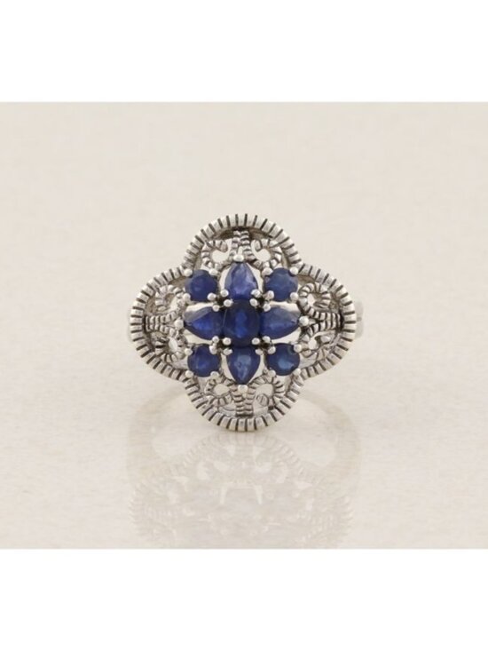 Unbranded Jewelry - Sterling Silver Natural Blue Sapphire Ring Size 7